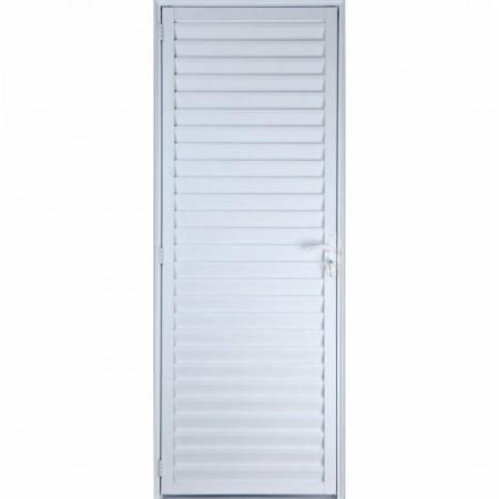 Porta Alumínio Branco Palheta Perfil Duplo 25 mm